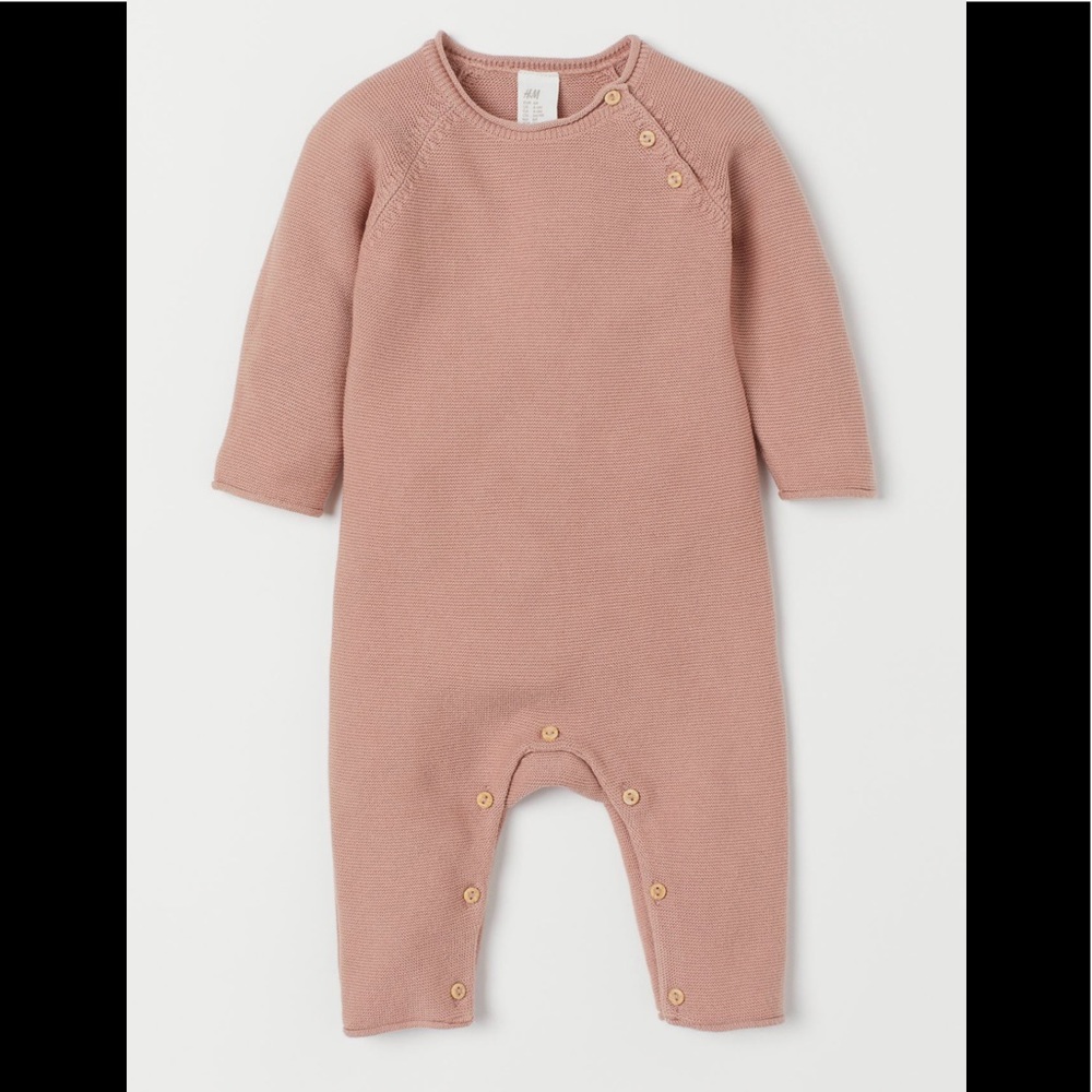 H&M organic knit overall 18-24M